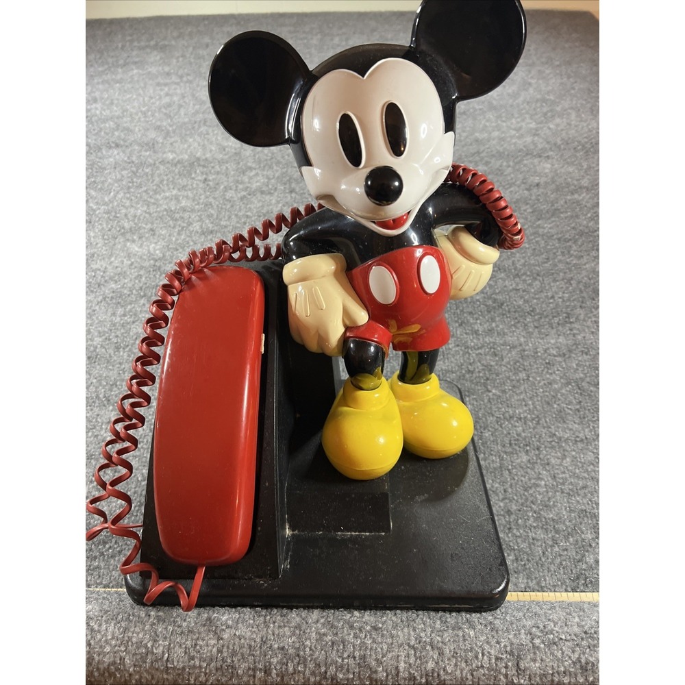 Vintage 1990's MICKEY MOUSE Corded Land Line Touch Tone Telephone AT&T Phone